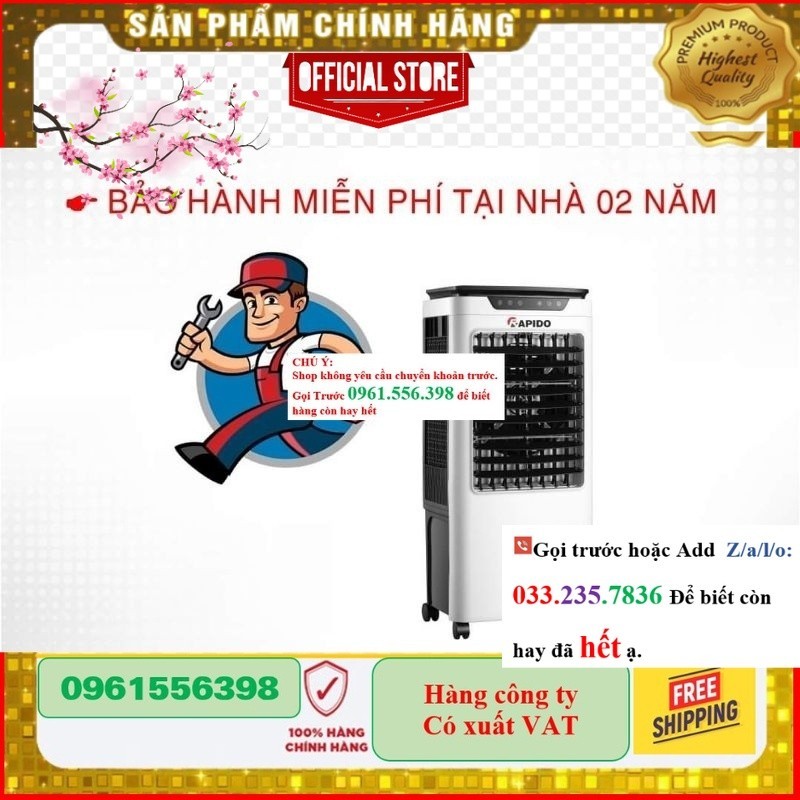 <Sale>  Quạt Điều Hoà Rapido 6000D