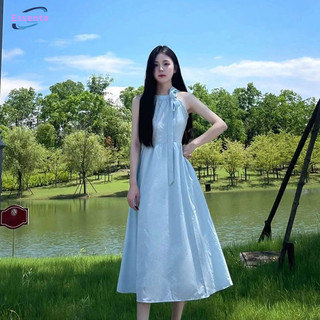 Essento Váy dài cổ dây ngọt ngào và nhẹ nhàng mới của Pháp có thiết kế nhỏ gọn và độc đáo