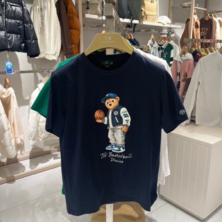 Áo thun nam Cotton nguyên chất cao cấp in hình gấu Teenieweenie TNRW23S312F