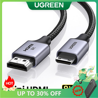 Cáp UGREEN 2.1 8k / 60hz mini HDMI sang HDMI hỗ trợ HDR HDCP 2.3 3D dolby cho máy chiếu / laptop / pc / raspberry pi