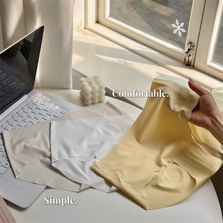Mùa Hè Phong Cách Tối Giản Một Mảnh Ice Silk Mềm Mại Thân Thiện Với Da Liền Mạch Thoáng Khí Thoải Mái Hip-Li