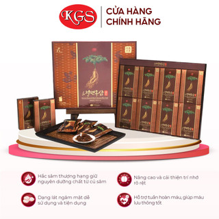 Hắc Sâm Thượng Hạng Cắt Lát Tẩm Mật Ong KGS 160g - Snack Hồng Sâm Cao Cấp Tiện Dụng, Dễ Ăn (20g x 8 gói)