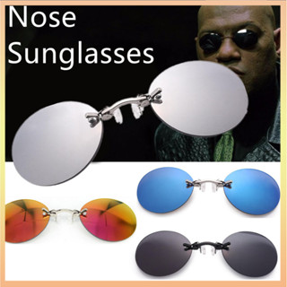Kẹp Trên Kính Mát Mũi Không Gọng Kính Tròn Kính Mát Mũi Mini Retro