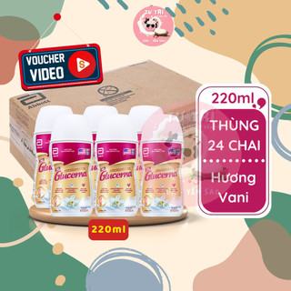  Sữa Glucerna tiểu đường nước Abbott chai 220ml thùng 24 chai. 