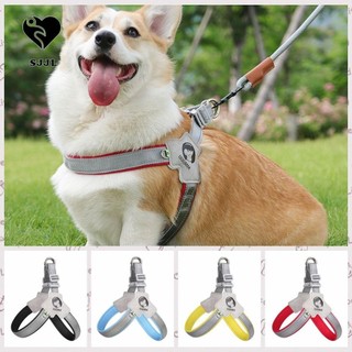 Dây đeo ngực cho chó con, Áo Vest khai thác thú cưng có thể điều chỉnh loại Y, Phụ kiện thú cưng Polyester Phản quang thoáng khí cho chó kéo Dây mèo