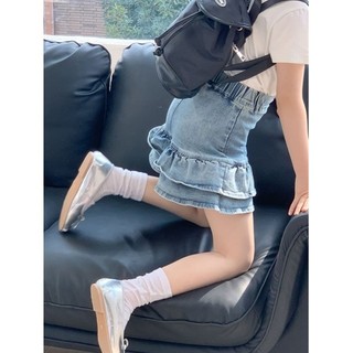 (𝑯𝒂̀𝒏𝒈 𝒄𝒐́ 𝒔𝒂̆̃𝒏 - Ảnh thật) Chân váy bò đuôi cá cho bé