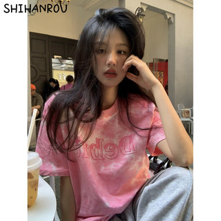 SHIHANROU áo phông áo thun nữ croptop baby tee Popular Thể thao Vintage Thời trang WTX2440FZI 15Z240410