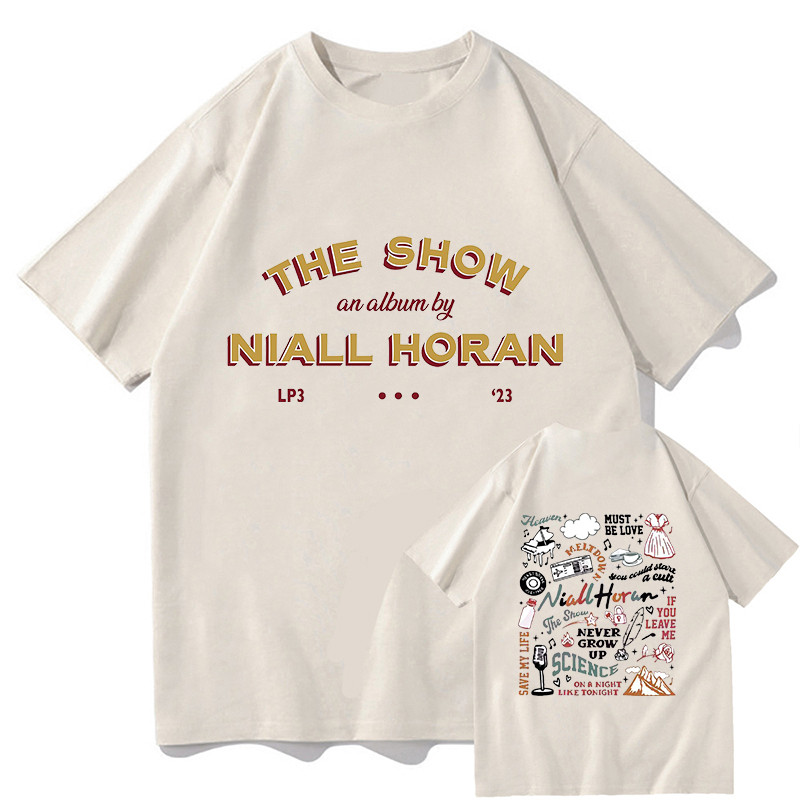 Niall Horan Merch THE SHOW LIVE ON TOUR NIALL HORAN 2025 Unisex Dạo Phố Áo Sơ Mi Áo Ngắn Tay Quần Áo