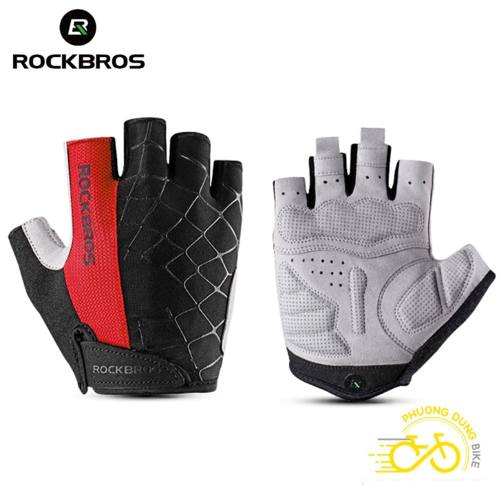 Găng tay (Bao tay) hở ngón đi xe đạp ROCKBROS S109