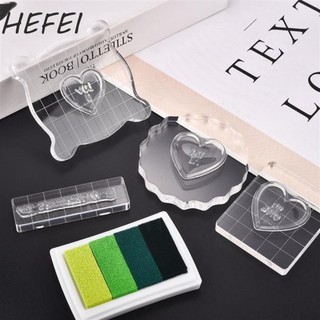 Khối tem HEFEI Acrylic trong suốt Handmade Trang trí sáng tạo Khối tem bền