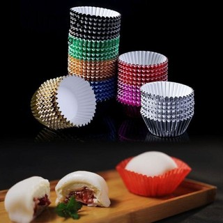 YYlingx 100 Cốc Giấy Bạc Làm Bánh Cupcake Tiện Lợi