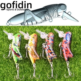 gofidin câu cá giả bằng nhựa cứng phát sáng hình côn trùng chất lượng cao