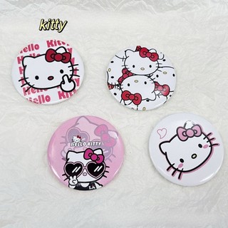 New Instagram Style Small Cute Cartoon Kitty Mirror Mini Round Mirror Portable Small One Sided Mirror
