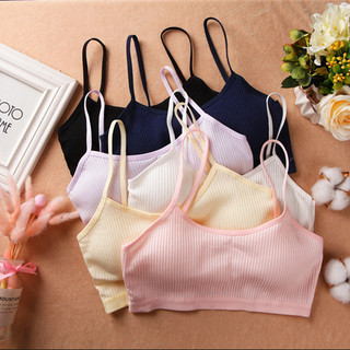 Bán Chạy Ren Đẹp Lưng Sling Quấn Ngực Cotton Nguyên Chất Áo Ngực Không Dây Hai Lớp Chống chói Với Miếng Lót Ngực Nhà Máy Trực Tiếp