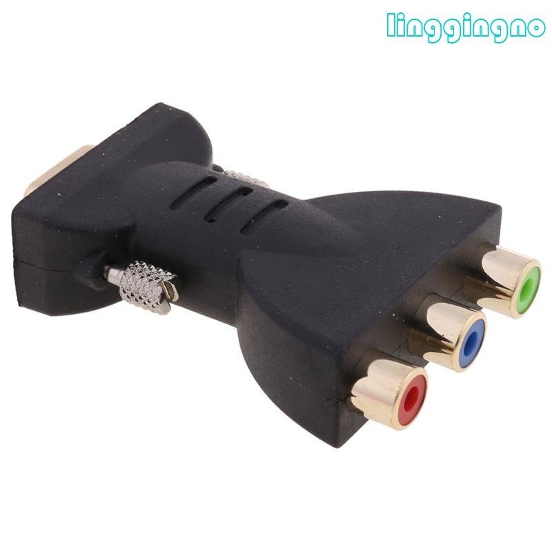 VGA to AV Adapter VGA to 3RCA Plug Converter Component Video Jack Connector