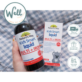 ÚC-Sắt nước Kids Smart Multi + Iron liquid 200ml của Nature's way