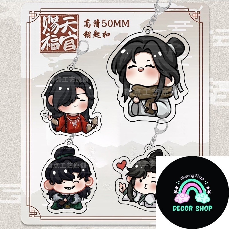 Tian guan ci fu danmei Móc Chìa Khóa Bằng acrylic Hình anime Heven Chính Thức May Mắn tgcf hua cheng