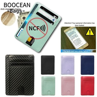 BOOCEAN Ví da Túi xách thời trang Ví nhỏ Thẻ tín dụng Ví đựng thẻ ID mỏng