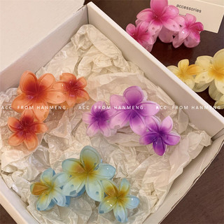 Phù Hợp Với Dầu Sáng Lấy Kẹp Pháp Retro Frangipani Kẹp Tóc Cá Mập Kẹp Tóc Phụ Kiện Tóc Cô Gái