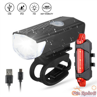 2024new!! Xe Đạp Đèn Xe Đạp USB LED Sạc Bộ Mtb Xe Đạp Đường Bộ Phía Trước Phía Sau Đèn Pha Đèn Đi Xe Đạp Phụ Kiện