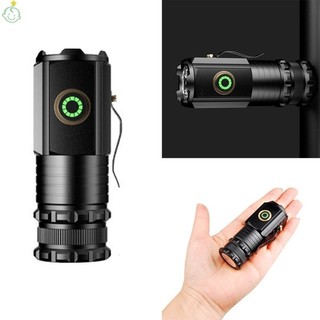 Mạnh mẽ mini edc đèn pin led 2000lm siêu sáng móc khóa đèn usb sạc / 350 650 pin đèn pin cắm trại đèn flash crt