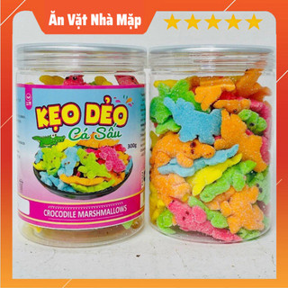 Kẹo dẻo cá sấu vị trái cây hũ 200g - 300g
