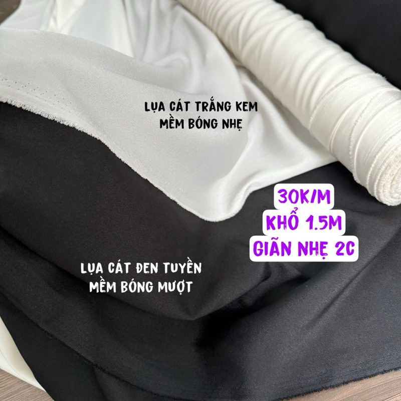 Vải Lụa Cát Hàn- mỏng mềm mại rủ vải-suôn mượt