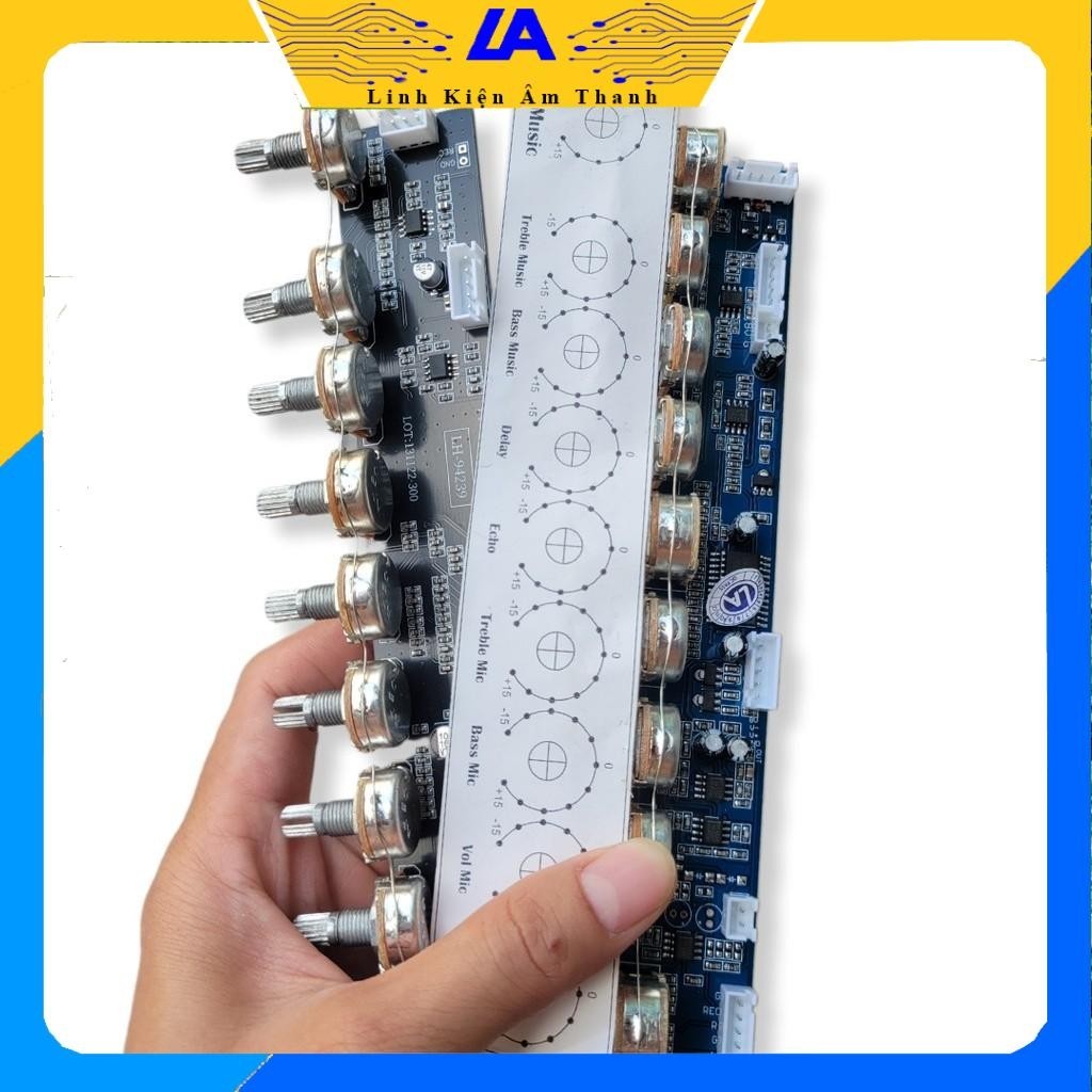 Mạch Pre Loa Kéo 9 Nút Volume, Mạch Loa Kéo 9 Volume Nguồn Đơn PR9