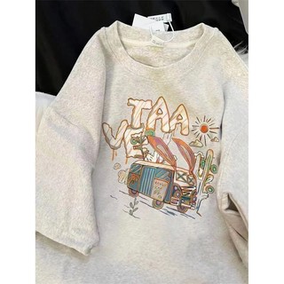 Áo thun cotton ngắn tay mùa hè Oeggeo dành cho nữ áo dài vừa phải mới