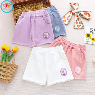 Iq Angel Girls quần short mùa hè phong cách mới quần hot trẻ em hoạt hình công chúa cotton dễ thương quần ba phần tư