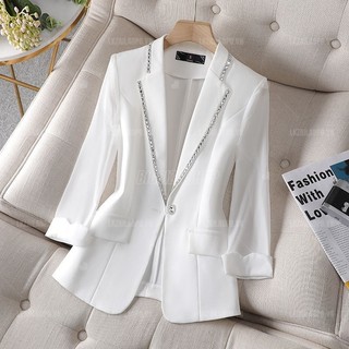 Áo vest blazer Bigsize Áo cardigan nữ tay lỡ mỏng trơn Phong cách Hàn Quốc Thời Trang tiểu thư cá tính xinh đẹp cho người mập béo