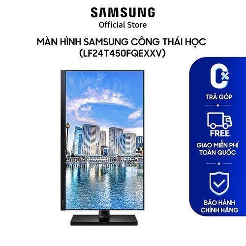 Màn hình Samsung công thái học LF24T450FQEXXV FHD IPS 75Hz Bảo vệ mắt Khử nhấp nháy