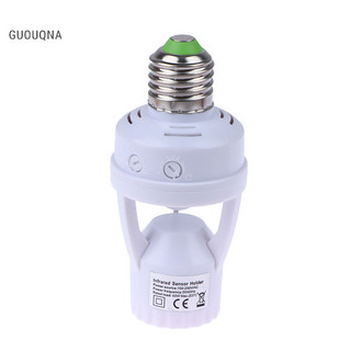 Guouqna 1pc ac100-240v e27 bộ chuyển đổi ổ cắm với cảm biến chuyển động pir đế đèn led công tắc thông minh bóng đèn giá đỡ đèn basl