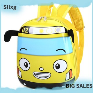 [Sllxg.vn] Ba lô xe buýt hoạt hình 3D Ba lô mẫu giáo dễ thương Ba lô nhỏ cho bé trai bé gái