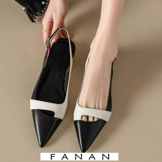 FANAN Giày Cao Gót nữ Mũi Nhọn giày nữ GIÀY SANDAL Phối màu tinh tế Phong cách đơn giản Lịch lãm Lót êm ái FGL244062K 14Z240403