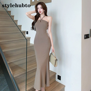 8859 Stylehubto 2024 Váy cổ treo mới mùa hè