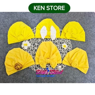 SALE SỐC (5-10kg) Nón mũ Turban kiểu Ấn cho bé - màu vàng KEN STORE