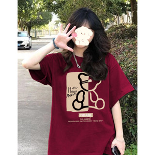 NRVP 100% Cotton Tay Ngắn Oversize Unisex Áo Thun Plus Size Người Phụ Nữ Tee Baggy Hoạt Hình Áo