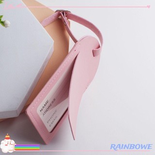 Thẻ Tag Hành Lý Bằng Da Màu Cầu Vồng In Chữ Mr&Mrs