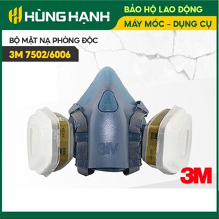 Mặt nạ phòng độc 3M 7502 và Phin lọc 6006 chính hãng lọc hơi hữu cơ, vô cơ, phun thuốc, phun sơn, chống virus, lọc bụi