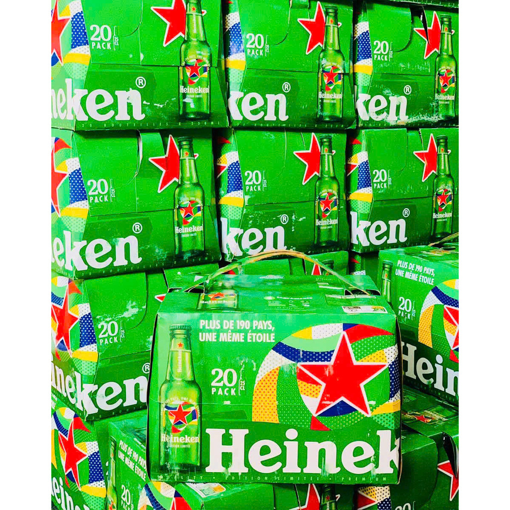 Bia Heineken Pháp 1 thùng có 20 chai DATE 7/25