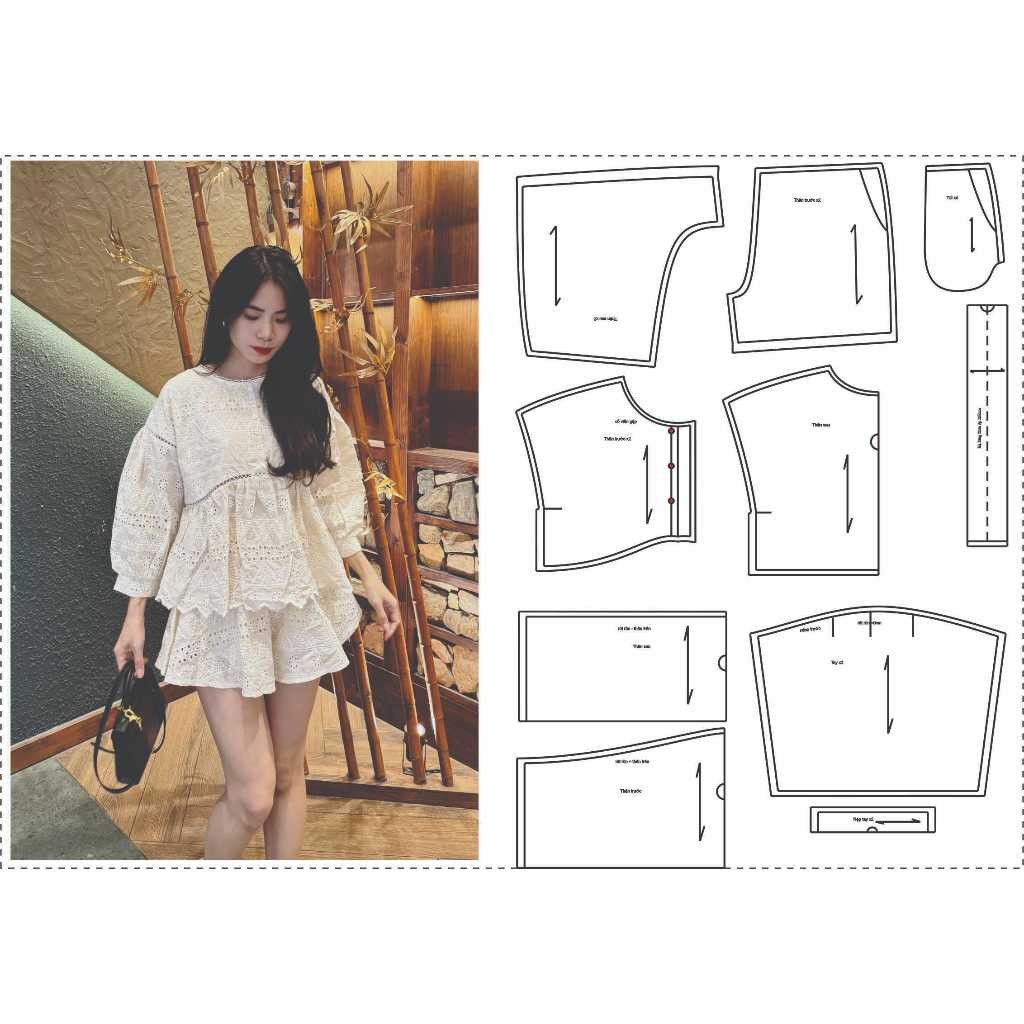 Rập giấy A0 mã 22 - Rập may bộ ren