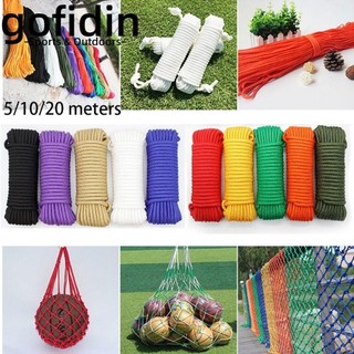 gofidin dù 5/10/20 mét 10 màu 3mm hỗ trợ cắm trại đa năng tiện dụng