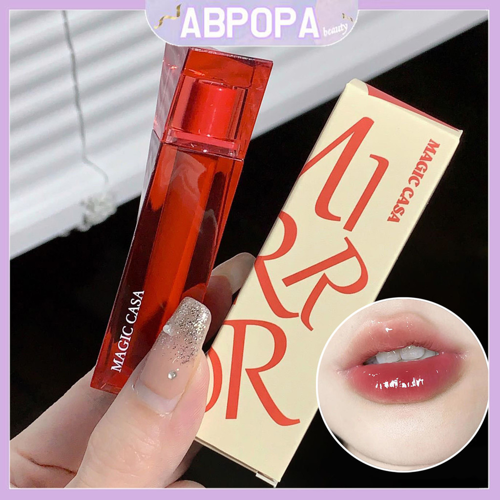 Abpopa Beauty MAGIC CASA Gương dưỡng ẩm Lip Glaze cho môi và môi ba chiều ​