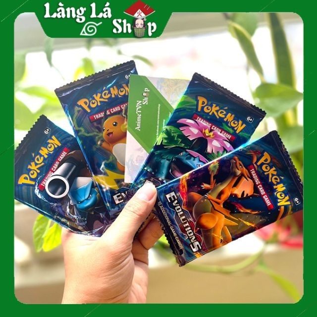 Thẻ bài nhân phẩm Anime/Manga/Game Pokemon (ngẫu nhiên 1 Pack trong các Version)