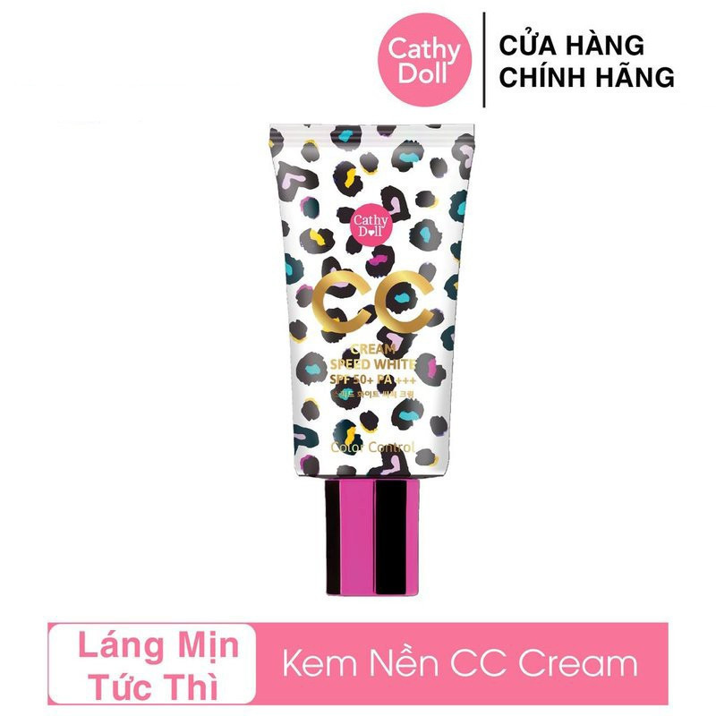 Kem Nền CC Cathy Doll SPF50+/PA+++ Speed White CC Cream
