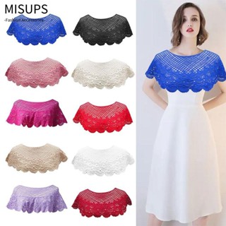 MISUPS Khăn choàng chống nắng, Khăn choàng chống nắng thêu ren rỗng, Khăn choàng đi biển Khăn choàng chống nắng Vỏ Bikini Cô dâu quấn cổ Bandana Foulard Nữ