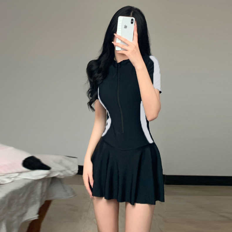 Đồ Bơi Nữ Một Mảnh Thể Thao Mùa Xuân Nóng Đồ Bơi Đơn Giản Bảo Thủ Slim-fit Ôm Hơn Nhìn Đầm Phong Cách V | BigBuy360 - bigbuy360.vn