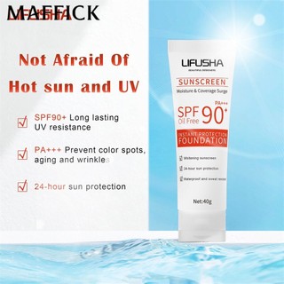 Kem chống nắng Lifusha Kem chống nắng chống thấm nước màu cam Kem chống nắng cho mặt Body Arm Kem chống nắng cho cơ thể Không nhờn 【bluey】