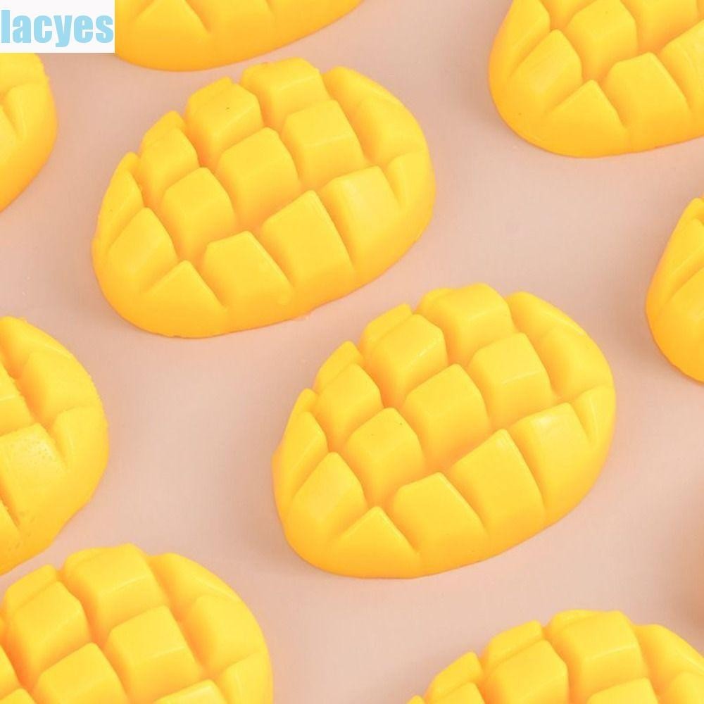 Lacyes Đồ chơi ép co giãn xoài thái lát, Đồ chơi mô phỏng mềm 3D Mango